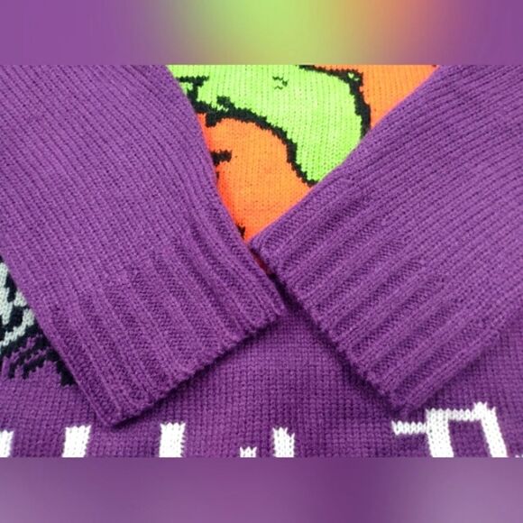 Halloween Knit Sweater Wicked Witch Unisex SZ Small-Medium - Picture 7 of 12